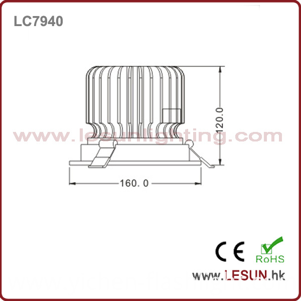 Ce & RoHS Approved New Product COB 40W Downlight with White Color LC7940